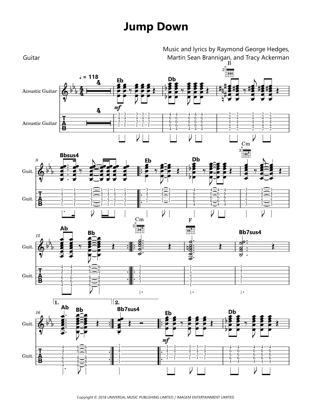 Jump Down (arr. David Lartey)