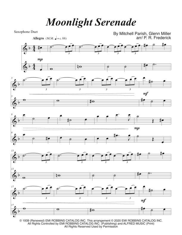 Moonlight Serenade (arr. P. R. Frederick)