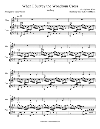 When I Survey the Wondrous Cross--oboe solo (arr. Beka Wilson)