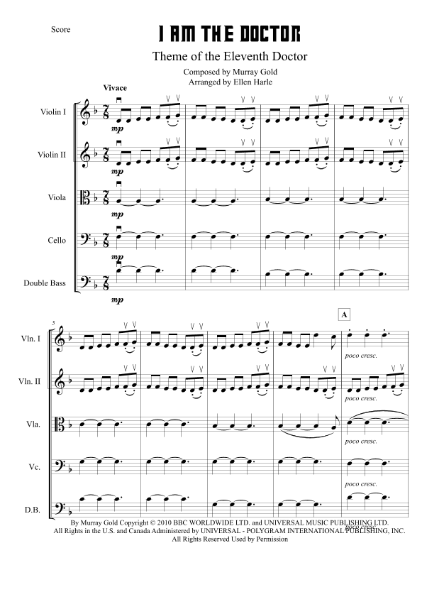 I Am The Doctor (arr. Ellen Harle)