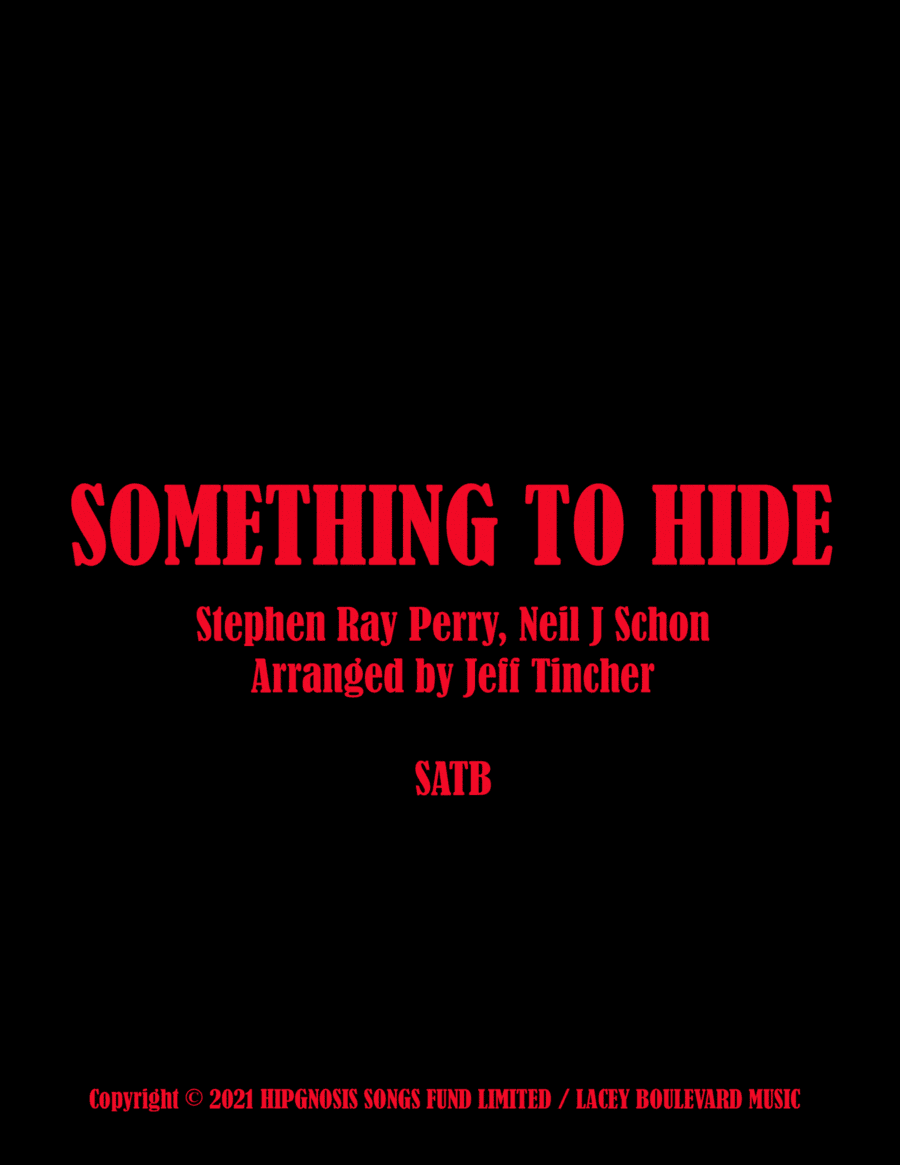 Somethin To Hide (arr. Jeff Tincher)