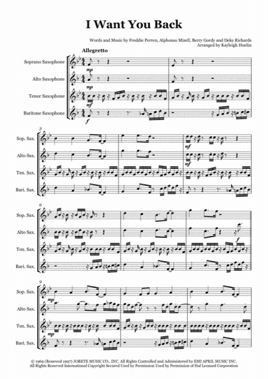 I Want You Back (arr. Kayleigh Huelin)