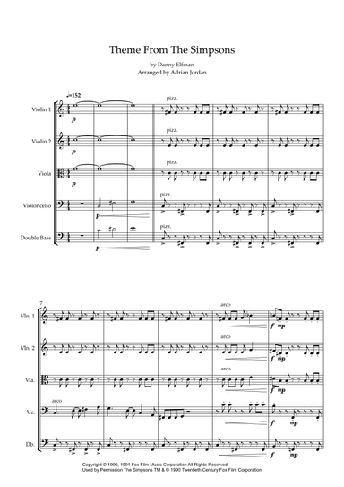 Theme From The Simpsons (arr. Adrian Jordan)