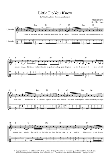 Little Do You Know (arr. Arr. Neda)