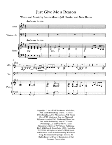 Just Give Me A Reason (arr. Ryan Christensen)