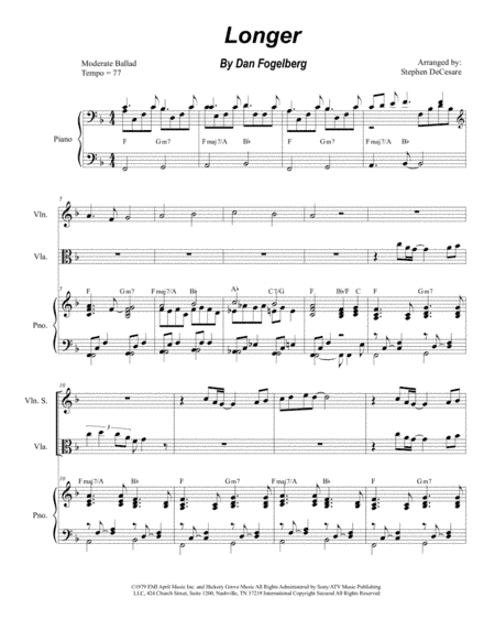Longer (arr. Stephen DeCesare)