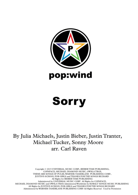 Sorry (arr. Carl Raven)