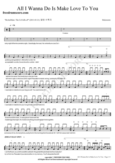 All I Wanna Do Is Make Love To You (arr. COPYDRUM)