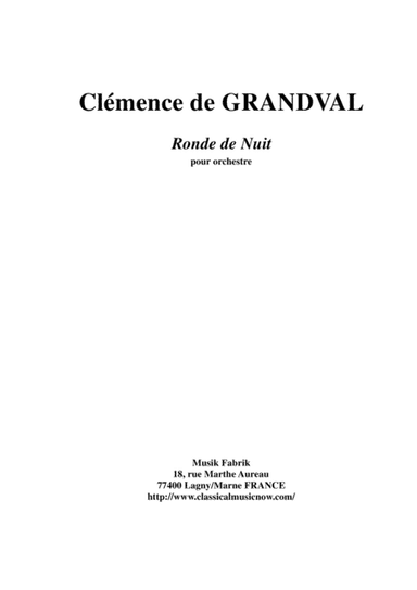 Clémence de Grandval: Ronde de Nuit for orchestra, score only (arr. Musik Fabrik Music Publishing)