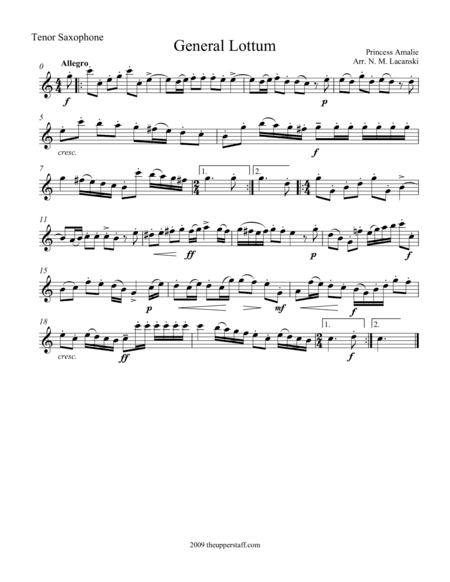 General Lottum (arr. Nick Lacanski)