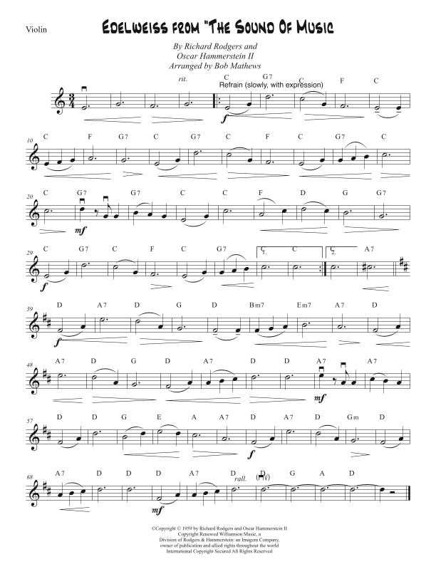 Edelweiss (arr. Bob Mathews)