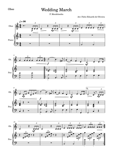 Wedding March (Mendelssohn) (arr. Fabio Eduardo de Oliveira)