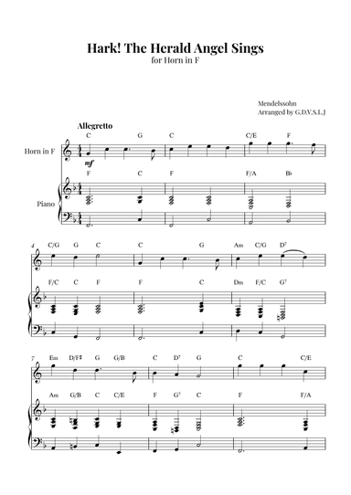 Hark! The Herald Angel Sings (arr. G.D.V.S.L.J)