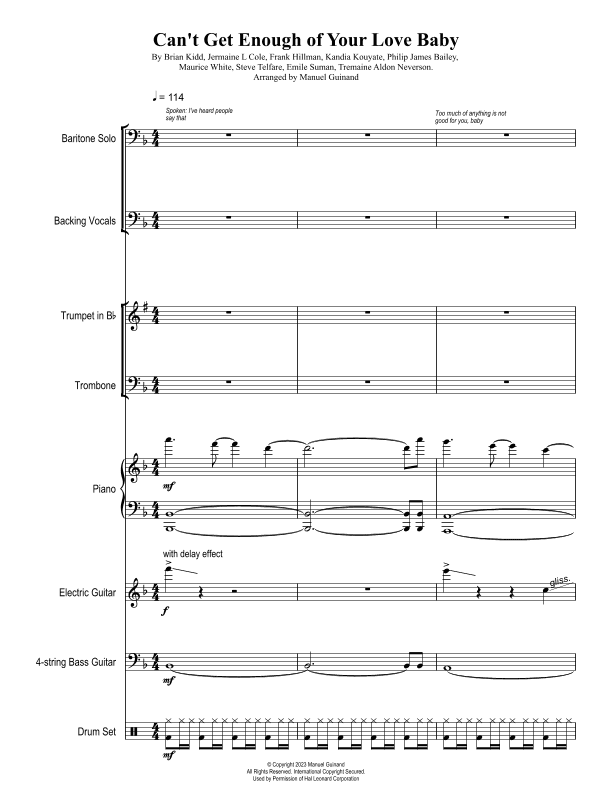 Can't Get Enough (arr. Manuel Guinand)