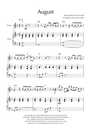 August (arr. Glauco Fernandes)