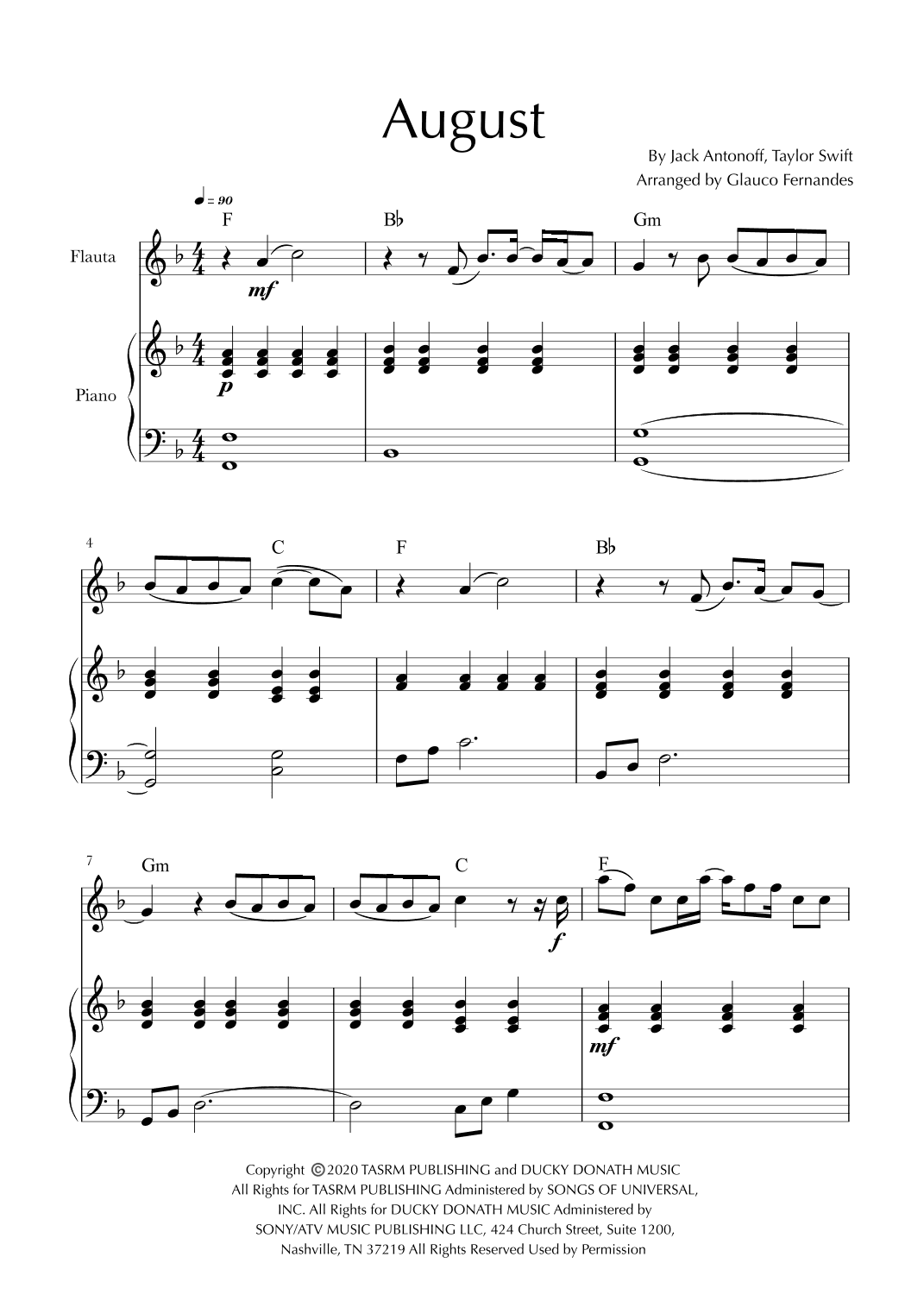 August (arr. Glauco Fernandes)