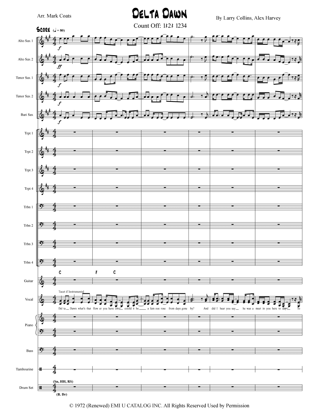 Delta Dawn (arr. Mark Coats)