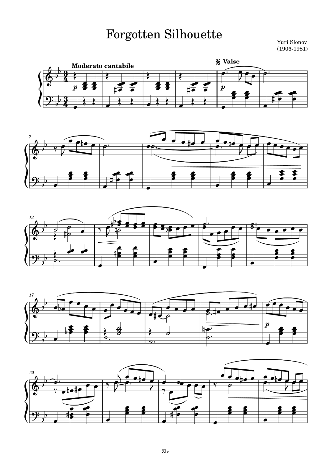 Forgotten Silhouette (arr. Zellev Music)