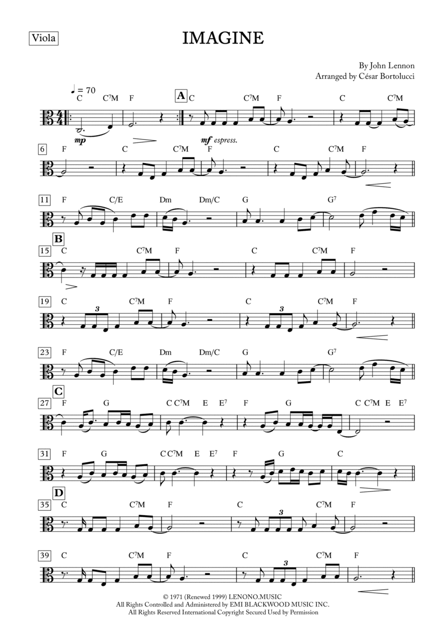 Imagine (arr. ACT Bortolucci)
