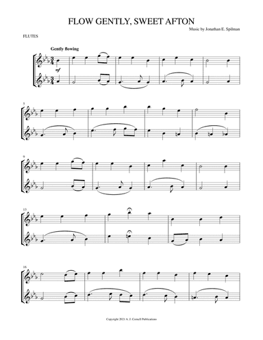 Flow Gently, Sweet Afton (arr. Mark Phillips)