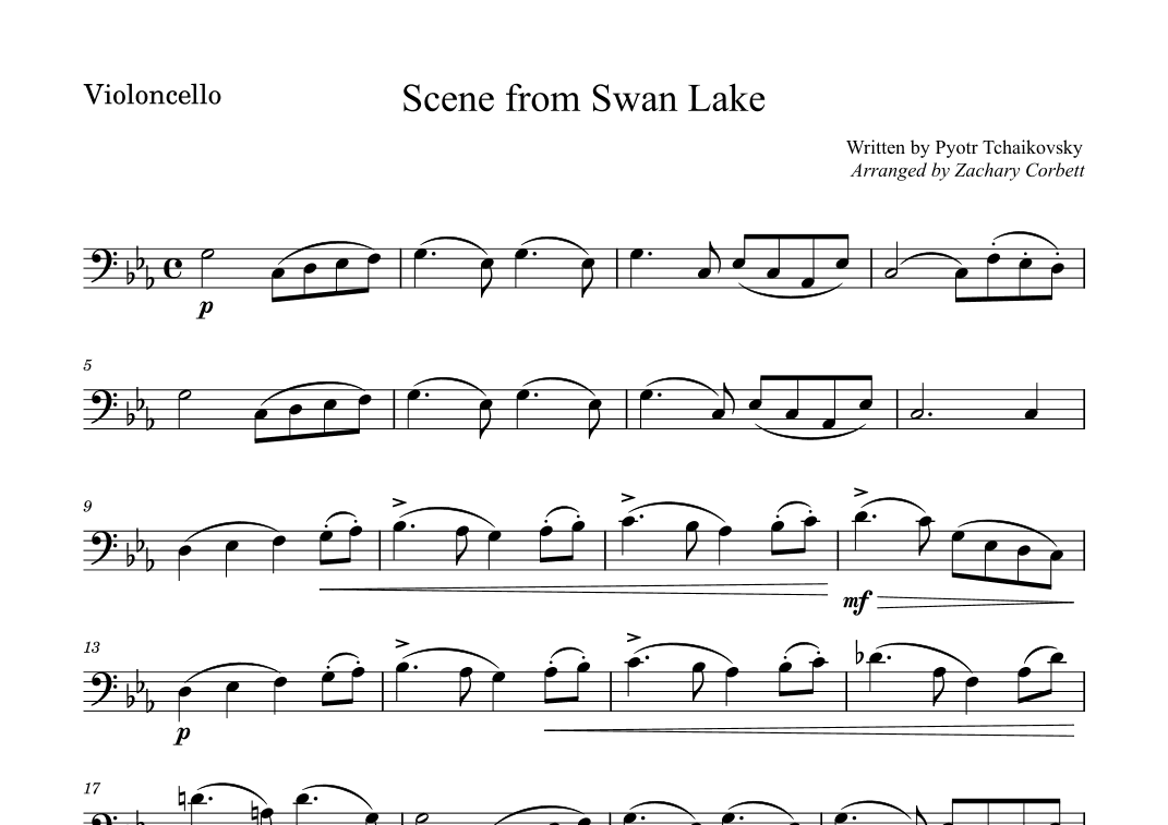 Scene from Swan Lake (arr. Zachary Corbett)