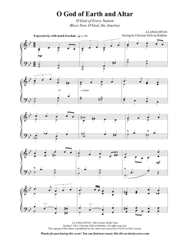 O God of Earth and Altar (arr. Christine Sullivan Robbins)