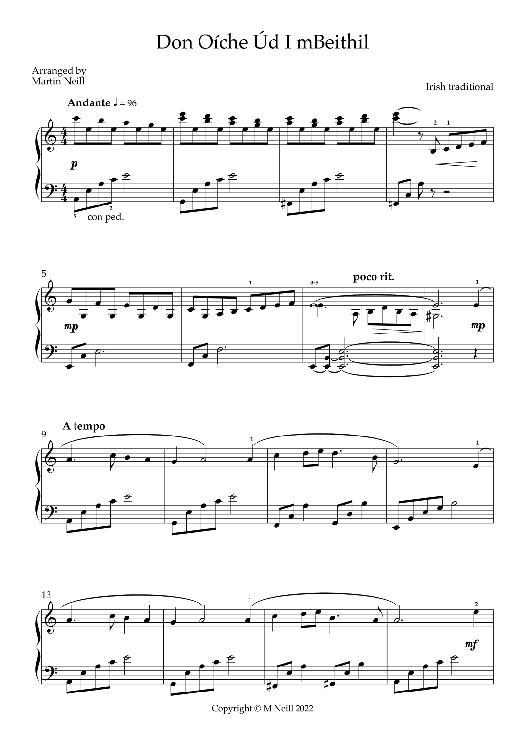 Don Oíche Úd I mBeithil (arr. Martin Neill)