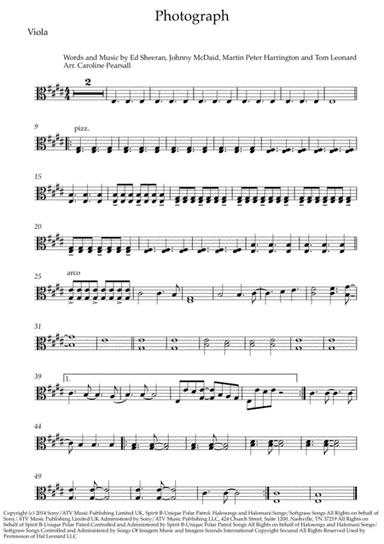 Photograph (arr. Caroline Pearsall)
