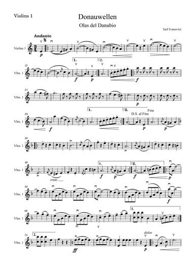Olas del Danubio (Donauwellen) - Isef Ivanovici (arr. Joas Erate)