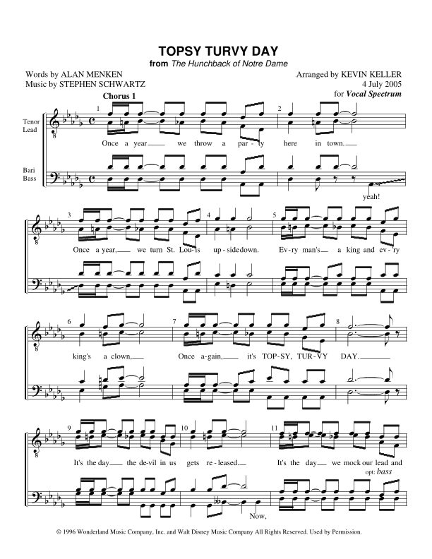 Topsy Turvy (arr. Kevin Keller)
