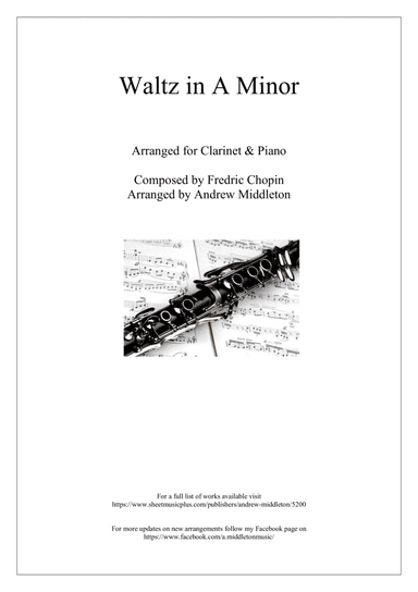 Waltz in A Minor arranged for Clarinet and Piano (arr. Andrew Middleton)