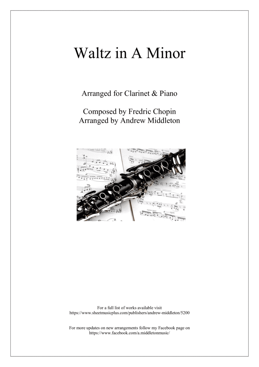 Waltz in A Minor arranged for Clarinet and Piano (arr. Andrew Middleton)