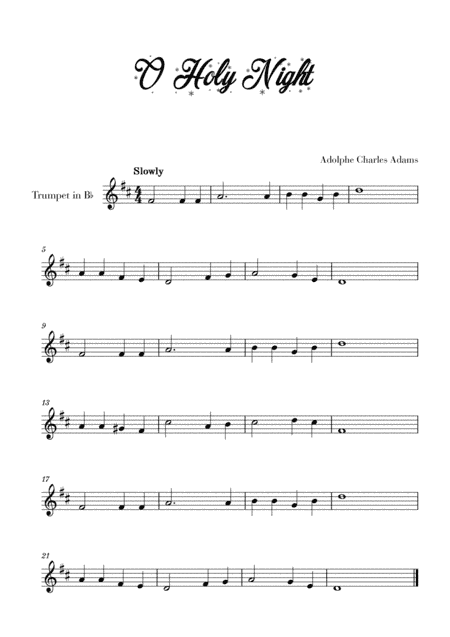 O Holy Night (for Trumpet) (arr. Cadenza Editions)