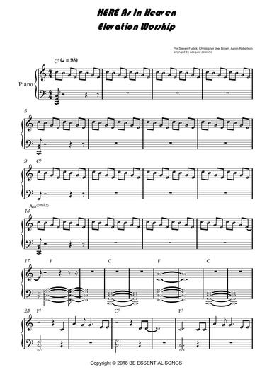 Here Comes Heaven (arr. by ezequiel zeferino)