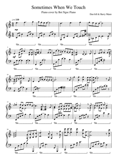 Sometimes When We Touch (arr. Boi Ngoc)