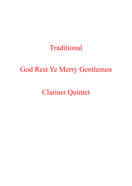 God Rest Ye Merry Gentlemen (arr. David D. Mason)