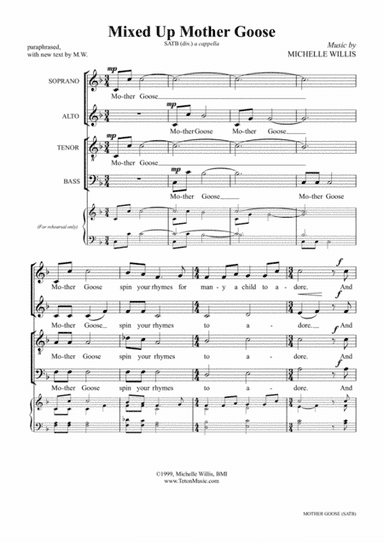 Mixed Up Mother Goose (SATB)