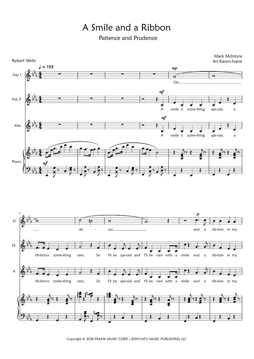 A Smile And A Ribbon (arr. Karen Ivana)
