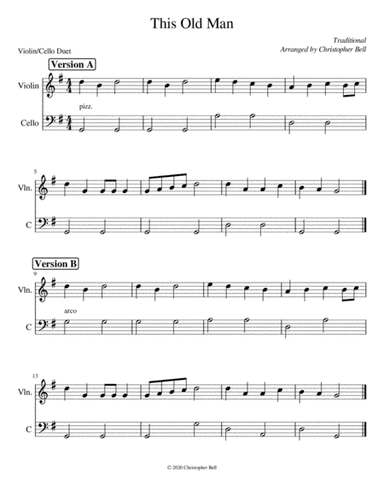 This Old Man - Violin/Cello Duet (arr. Silent Home Records)