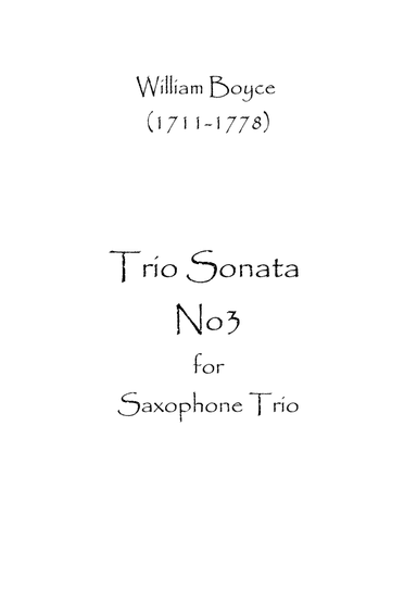 Trio Sonata No.3 (arr. Spence Bundy)