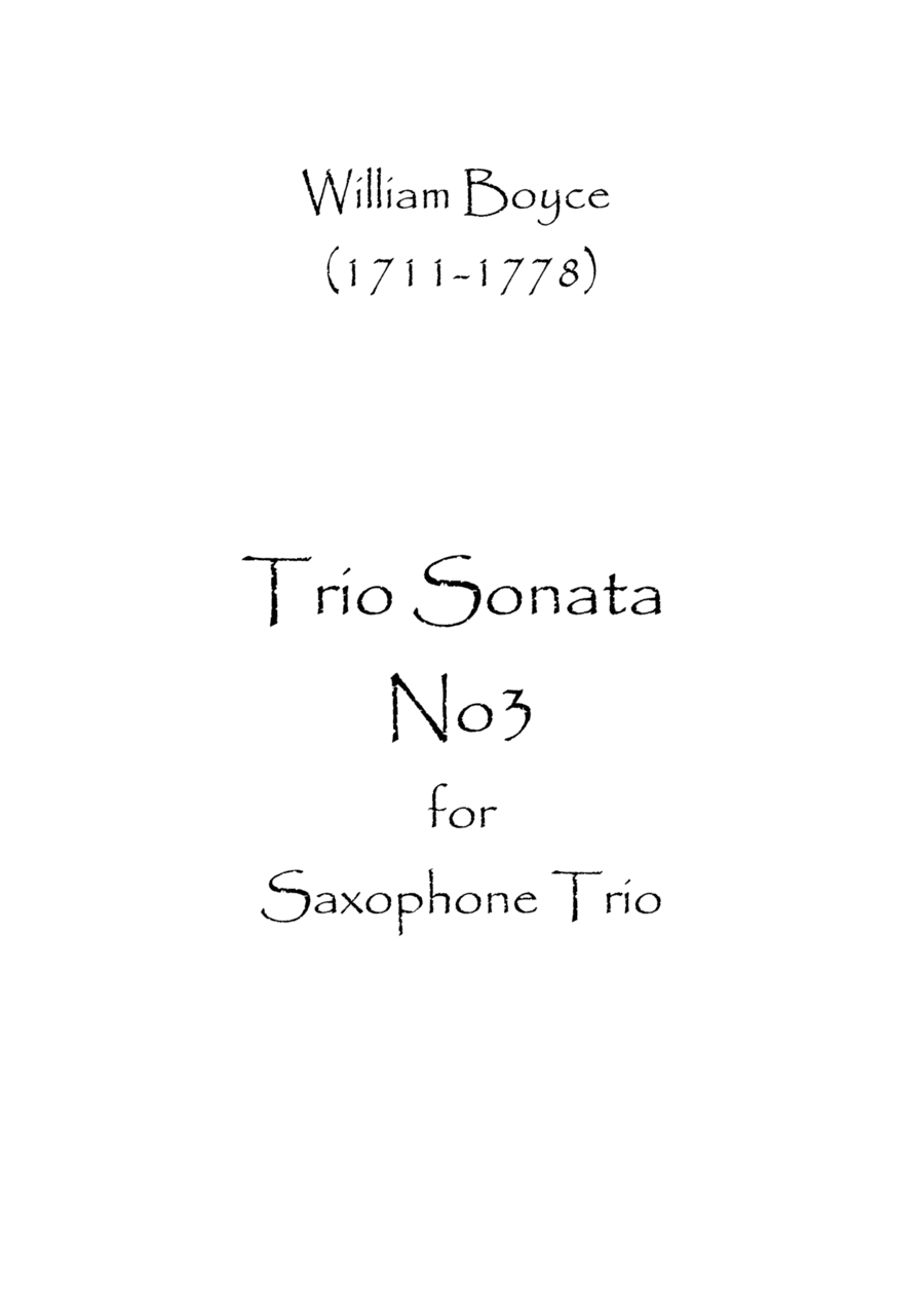 Trio Sonata No.3 (arr. Spence Bundy)