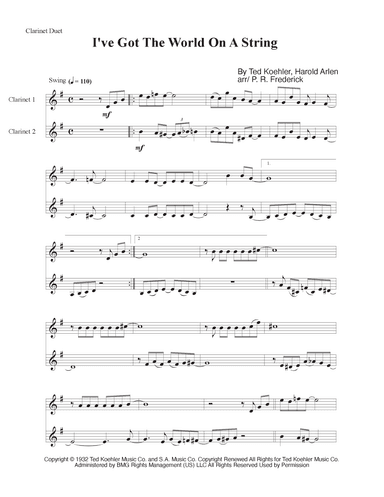 I've Got The World On A String (arr. P. R. Frederick)