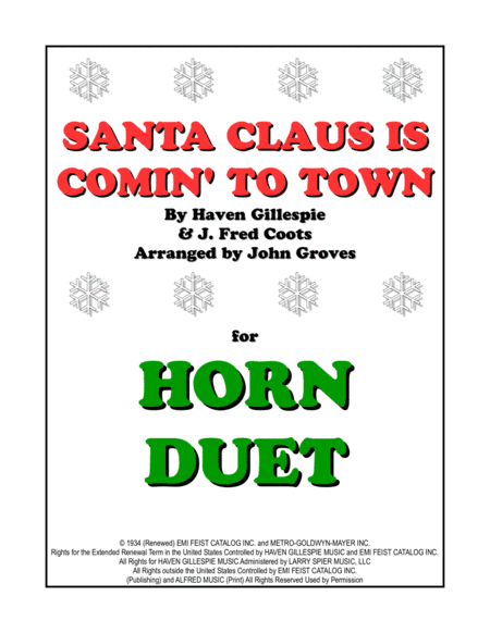 Santa Claus Is Comin' To Town (arr. John Groves)