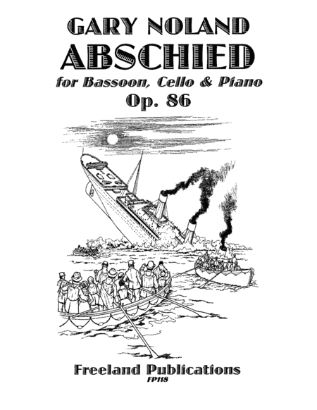 "Abschied" for bassoon, cello & piano Op. 86 (score & parts)