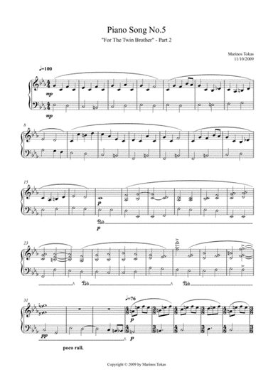 Piano Song No.5 - For The Twin Brother - part 2