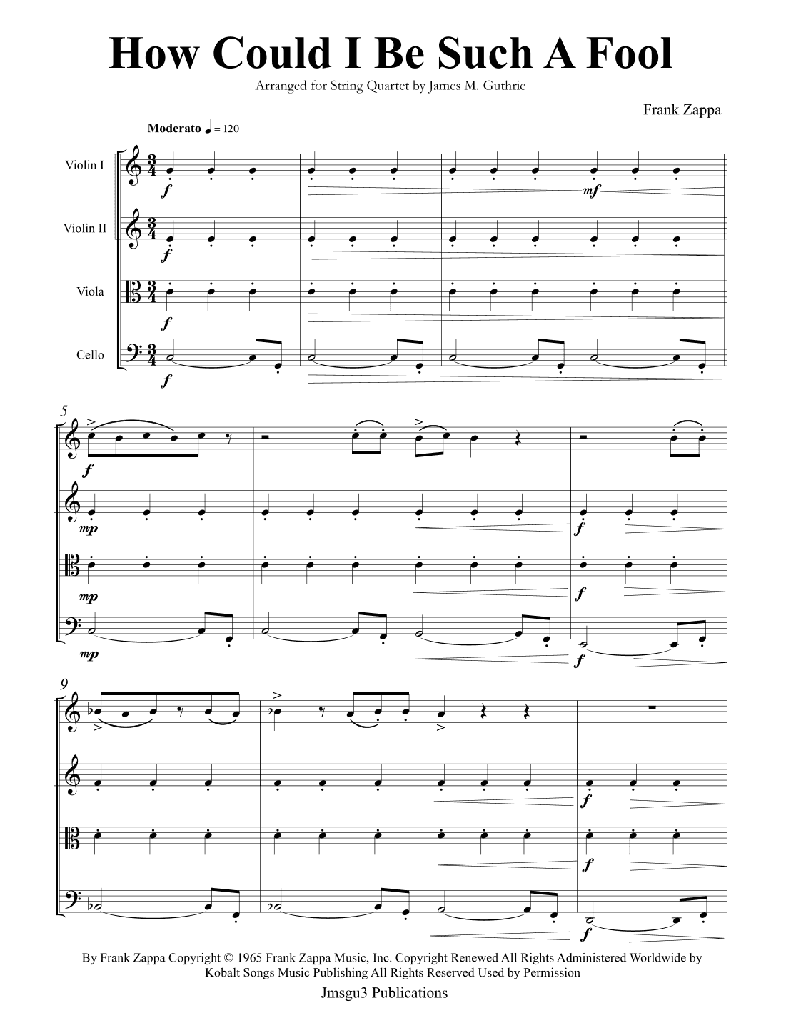 How Could I Be Such A Fool (arr. James M. Guthrie)