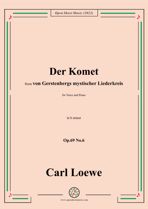 Loewe-Der Komet,Op.69 No.6,in b minor (arr. OSM Press)