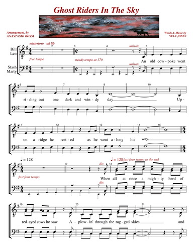 (ghost) Riders In The Sky (a Cowboy Legend) (arr. Anastasio Rossi)