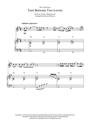 Torn Between Two Lovers (arr. Kaiserin Rebecca)