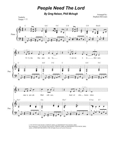 People Need The Lord (arr. Stephen DeCesare)